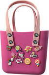 Silicone Tote Bag with Cute Charms