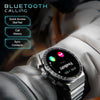 Fire-Boltt Spacewatch 36.3mm (1.43 inch) AMOLED Display, Luxury Stainless Steel, BT Calling Smartwatch (Black Strap, Free Size)