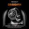 Fire-Boltt Obsidian 33.5mm (1.3 inch) AMOLED, Bluetooth Calling, Stainless Steel Design Smartwatch (Black Strap, Free Size)